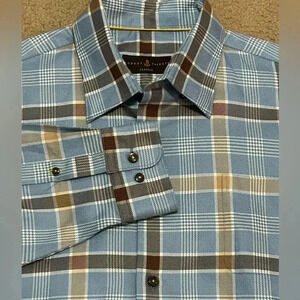 Robert Talbott Men’s XL Classic Multicolored Plaid Button Down Shirt